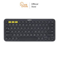 Logitech Bluetooth Multi Device Keyboard คีย์บอร์ดไร้สาย แถมสติ้กเกอร์ภาษาไทย  รุ่น K380 สีดำ