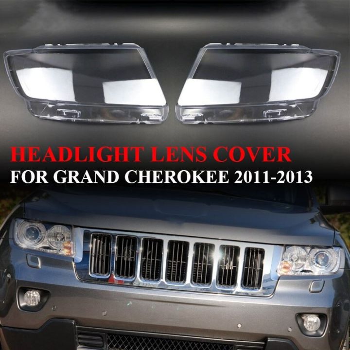 เปลือกโคมไฟหลอดไฟหน้าใสฝาปิดเลนส์ไฟหน้ารถสำหรับ-jeep-grand-cherokee-2011-2012-2013ซ้าย