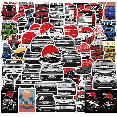 JDM Retrofit Racing Car Graffiti Stickers Skateboard Phone Laptop Helmet Bike Luggage Car Waterproof Sticker Decal