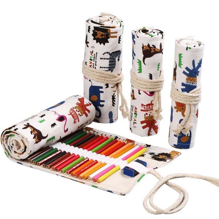 72-hole-handmade-canvas-pen-curtain-large-space-pencil-roll-bag-student-color-pencil-sketch-stationery-bag-school-supplies