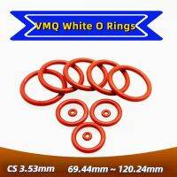 10Pcs CS3.53mm Red Silicone O-Ring VMQ Food Grade Sealing Ring Waterproof and Insulated  ID69.44mm ~120.24mm Bearings Seals