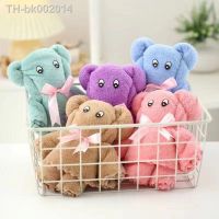 ♨๑ↂ Coral Velvet Bunny elephant Plush Towel Cute Bear Doll Baby Towels Soft Absorbent Bath Face Hand Towel For Wedding Business Gift