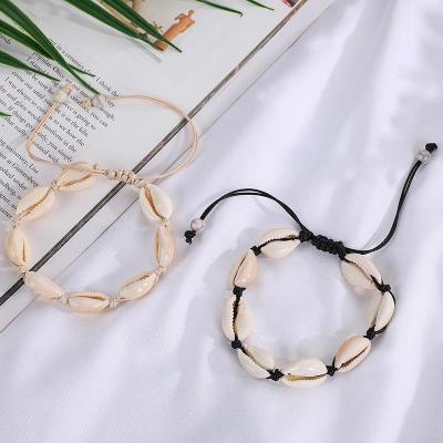 Bohemian Trendy Natural Seashell Bracelet Anklets For Women Jewelry Beach Conch Shell Rope Chains Bangle Jewelry Gift Wholesale