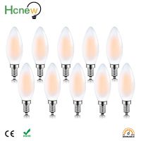 Hcnew Vintage E14 LED Dimmable Candle Bulb Frosted C35 E14 220V 4W 6W Warm white 2700K Filament Bulbs Lamp For Chandelier