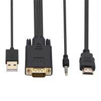 KNQ12 อินพุต VGA สายเคเบิลที่รองรับ VGA เป็น HDMI เอาต์พุต HDMI VGA ไปยัง HDMI ตัวแปลง VGA เป็น HDMI ขนาดเล็กมากๆ 1080P สายแปลง VGA เป็น HDMI สำหรับ/dvdplayer/ โปรเจคเตอร์/โทรทัศน์/กล่องทีวี