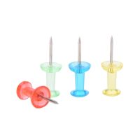 Wholesale High Quality 100PCS Assorted Transparent Colorful Making Thumbtack Pins Cork Board Office School Stationery Push Pin Clips Pins Tacks