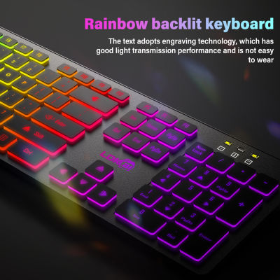 Computer Desktop Gaming Keyboard Light Backlit RGB Mute wired keyboard USB office home