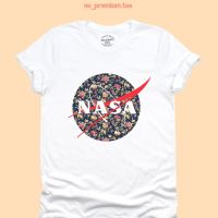 เสื้อยืด NASA Floral นาซ่า ลายดอกไม้ คอกลม แขนสั้น ไซส์ S - 2XL