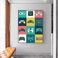 2023﹉✾❅ Video Game Controller Canvas Art Paintings Poster and Prints Gaming Room Wall Art Picture for Player Boy Room Decoration