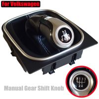 ‘；。【； 5/6 Speed Car Gear Shift Knob Stick Pen Real Leather Boot For V-W Volkswagen Golf 5/6 MK5/6 Scirocco(2009) Octavia(2006)