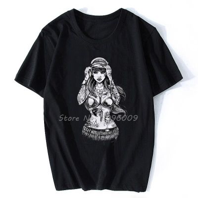 T Shirt Sexy Chica Chicana Ink Tattoo Mexicana Gangsta Gangster Hot Swag Hipster Men Cotton T Shirt Hip Hop Tees Top Tshirt