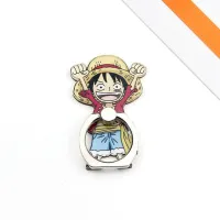 Anime Pirate Stand Holder Straw Hat Luffy Mobile Phone Metal Finger Ring