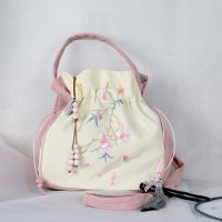 -gh230522g Hanfu shoes antique large capacity big pouch bag inclined shoulder bag bag of ladle huai female national wind cloth