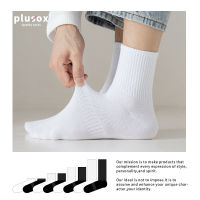 plusox ถุงเท้าสำหรับผู้ชายและผู้หญิงถุงเท้าข้อต่ำถุงเท้าข้อสั้นผ้าฝ้ายฤดูใบไม้ผลิและฤดูร้อนสีพื้นสีดำและสีขาวเรียบง่ายแมทช์ง่ายธุรกิจผู้ชายถุงเท้า