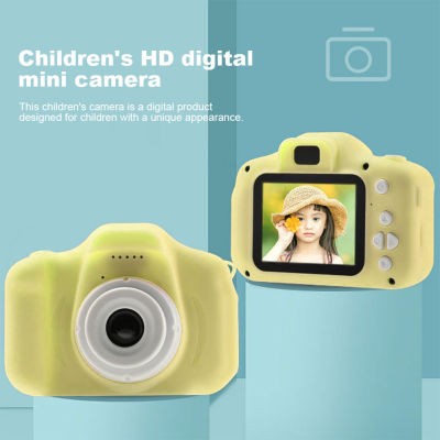 HD เด็กเด็กกล้องของเล่นเพื่อการศึกษา2นิ้วหน้าจอ IPS กล้องถ่ายภาพเลนส์คู่มินิกล้องดิจิตอลที่มีการ์ดหน่วยความจำ32กรัม