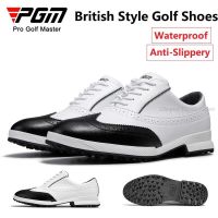 ☫❃ Pgm Golf Shoes Men Waterproof Brogue Style Golf Shoes Male Slip Resistant Sports Sneakers Outdoor Casual Business Footwear