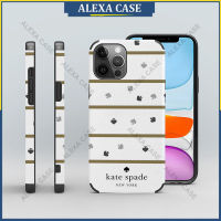 Kate Spade เคสโทรศัพท์สำหรับ iPhone 14 Pro Max / iPhone 13 Pro Max / iPhone 12 Pro Max / iPhone 11 Pro Max / XS Max / iPhone 8 Plus / iPhone 7 plus ฝาครอบเคสป้องกันหนังแกะป้องกันการตก VK3P4P