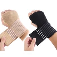 ○☼✕ 1 Pair Thumbhole Design Hook Loop Fasteners Thickened Compression Sports Wristband Carpal Protector Hand Brace Sport Supplies