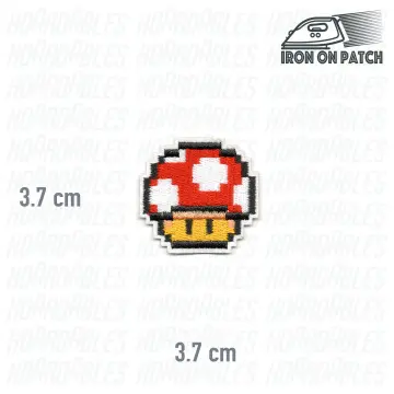 Mario Mushroom Power-Up Iron On Patch
