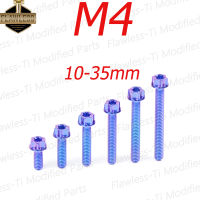 FLAWLESSTI น๊อตไททาเนียม เกรด5 น็อตฝาปั้มบน (เบอร์ 6) M4X10-35mm Honda Forza 350 Wave 125 Yamaha Xmax 300 Vespa Sprint 150 Primavera 150