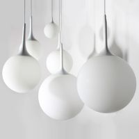 [COD] single-head milky white glass store spherical chandelier restaurant aisle balcony light foyer bar lamps