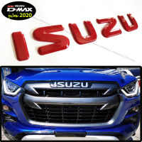 โลโก้กระจังหน้า ติดตัวอักษร สำหรับ อีซูซุ ดีแม็ก All-New ISUZU D-MAX 2020 สีแดง