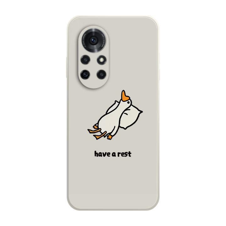 เคส-huawei-nova-8-pro-case-เคสการ์ตูนน่ารักเป็ดเคสซิลิโคนเหลว-flocking-ฝาครอบโทรศัพท์ป้องกัน-เคสโทรศัพท์