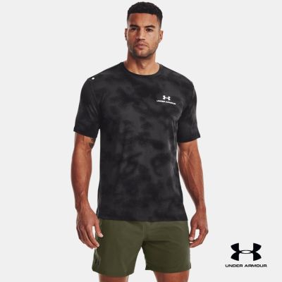 Under Armour UA Mens RUSH™ Energy Print Short Sleeve อันเดอร์ อาร์เมอร์ เสื้อออกกำลังกายสำหรับเทรนนิ่ง สำหรับผู้ชาย