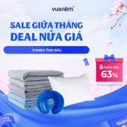 Combo Tình Đầu chăn xuân hè kèm gối tựa cổ và gối nằm Amando phân phối bởi