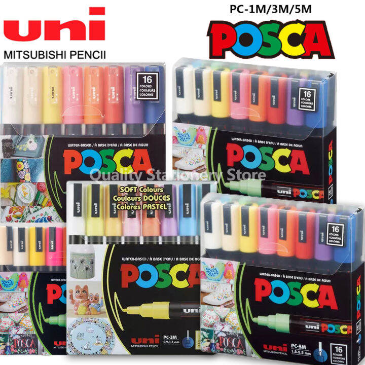 uni-posca-marker-ชุด-graffiti-บรรจุภัณฑ์ใหม่-pc-1m-pc-3m-pc-5m-pop-โปสเตอร์โฆษณาปากกาวาดมือวาดนักเรียนอุปกรณ์ศิลปะ-zptcm3861