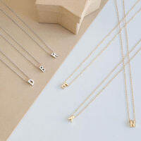 Simple Womens 26 Letter Fashion Pendent Necklace Gelang Chain Rantai Chain Kalung