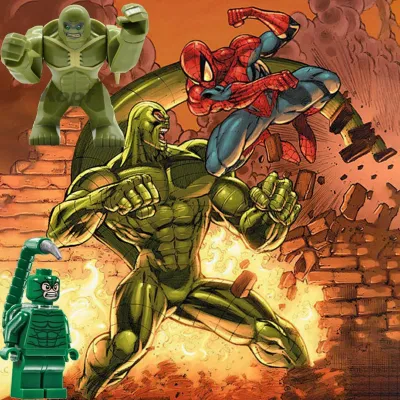 ที่น่าตื่นตาตื่นใจ Toการล่าสัตว์สไปเดอร์แมนไม่มีทางบ้าน Minifigure Avengers Scorpion บล็อกตัวต่อของเล่นสำหรับเด็ก