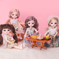 New 16cm BJD Doll with 13 Movable Joints Beautiful Girl Doll Toy 3D Eyes 18 DIY Doll with Fashion Accessories Clothes
