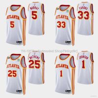 ❁☌☋ Highly popular 22-23 NBA Jersey Atlanta Hawks Murray Mathews Johnson Favors White Basketball Sports Vest Unisex Plus S