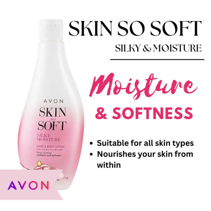 Avon Skin So Soft Silky and Moisture Hand and Body Lotion, Light