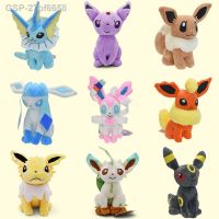 Icone☊27bf6658ตุ๊กตาผ้ากำมะหยี่ลายโปเกมอนสำหรับ Umbreon Espeon จากการ์ตูนเรื่อง Crianças Eevee จาก Leafeon Flareon Desenhos Animados Personagem Do Jogo Kawaii Boneca De Pelúcia Macia Presente