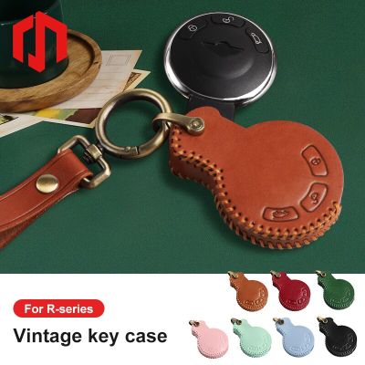 Car Key Shell For Bmw Accessories Mini Cooper R Series Vegetable Tanned Leather All Cover Car Remote Key Fob Case Car Accsesorie