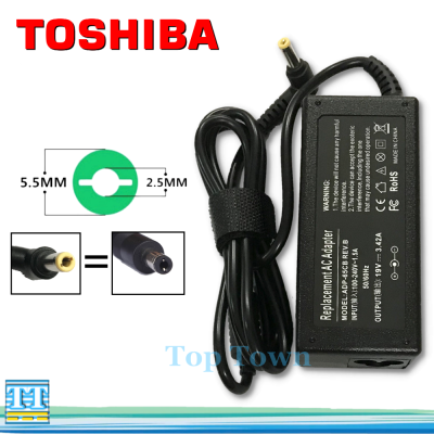 TOSHIBA Adapter Notebook Toshiba 19V 3.42A 65W (หัว 5.5*2.5mm หัวดำ,หัวเหลือง) อะแดปเตอร์โน๊ตบุ๊ค สายชาร์จโน๊ตบุ๊ค อแดปเตอร์ อะแดปเตอร์ สายชาร์จ สายชาร์ต สายชาร์ท