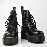 shenzhi Dr.martens รองเท้าบูทมาร์ติน หนัง ข้อสั้น พื้นหนา กันน้ํา แฟชั่น สําหรับผู้หญิง TQF4