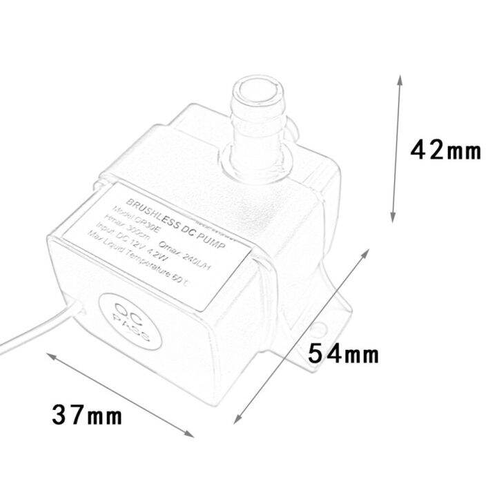 ปั๊มน้ำ-dc-12v-4-2w-240l-ชม-เงียบเป็นพิเศษปั๊มไร้แปรงถ่านกันน้ำใหม่ปั๊มน้ำแบบจุ่มขนาดเล็ก