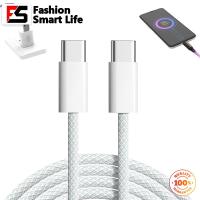 USB C ถึง USB C สายเคเบิล USB ชนิด C 480Mbps สายชาร์จความไวสูงทอสายชาร์จสำหรับแล็ปท็อปความยาวสมาร์ทโฟน1M/2M