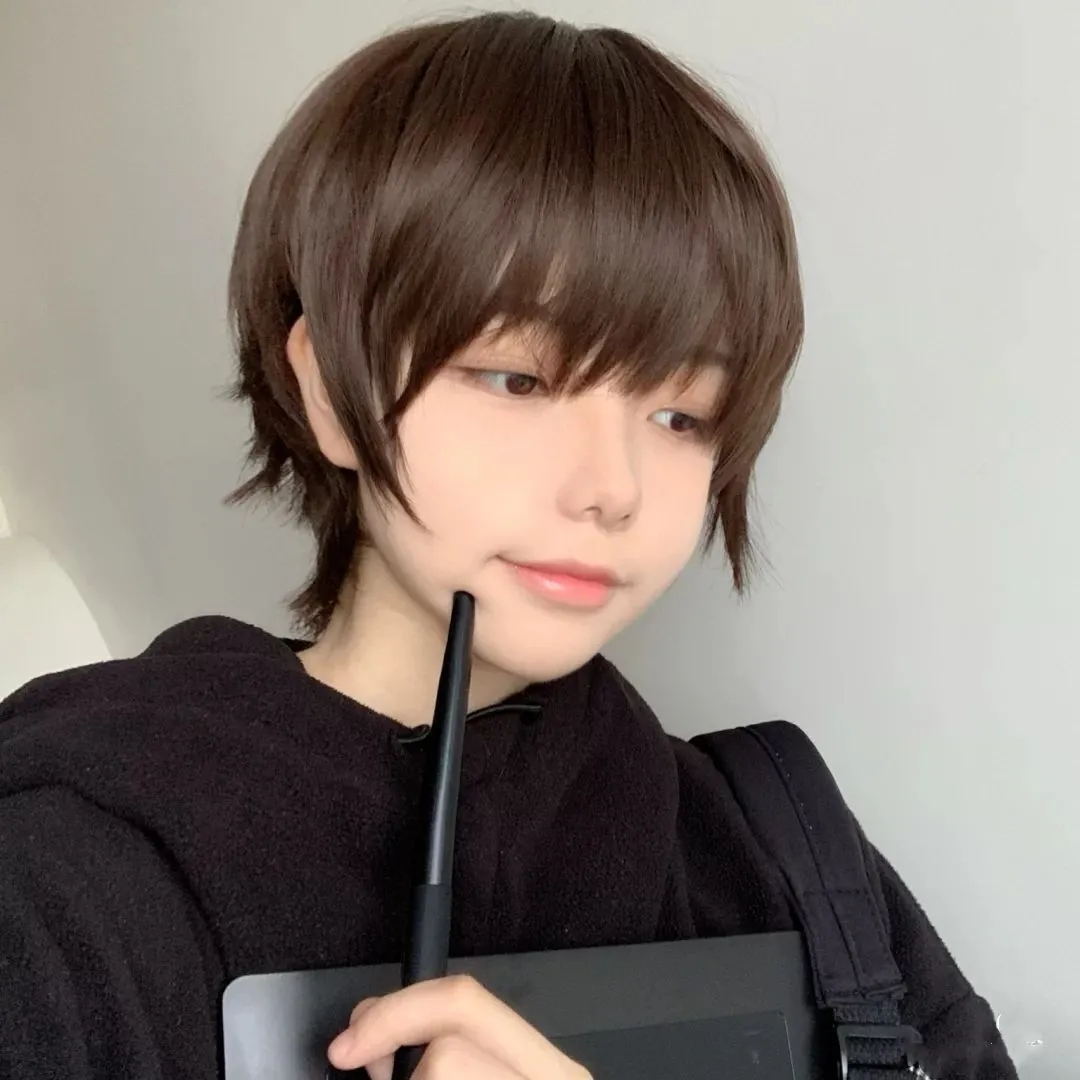 Wigs for men and women, short hair, Japanese cos, online celebrity, daily  animation, universal pseudo-rightness, too short, straight hair, natural  full-headgear style | Lazada PH