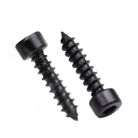 【LF】 10-50pcs/lote m2 m2.6 m3 m3.5 m4 aço carbono com tampa de soquete do hexágono preto cabeça parafusos modelo parafuso auto tocando