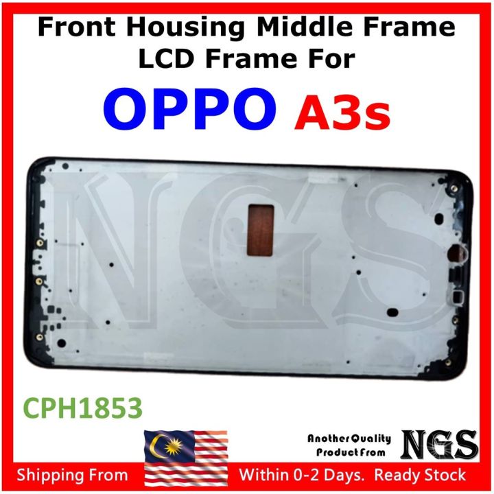 กรอบจอ-lcd-ขอบกรอบกลางปลอกหุ้มด้านหน้าสำหรับ-oppo-a3s-cph1853-cph1803