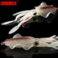 hot！【DT】 SUNMILE Fishing Soft Squid 20g/60g/80g/100g/120g/150g Luminous/UV Jig Lures Sea Wobbler Bait