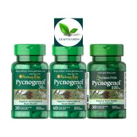 ของแท้ พร้อมส่ง Puritans Pride Pycnogenol 30,100 mg / 30, 60 Capsules(เปลือกสน)