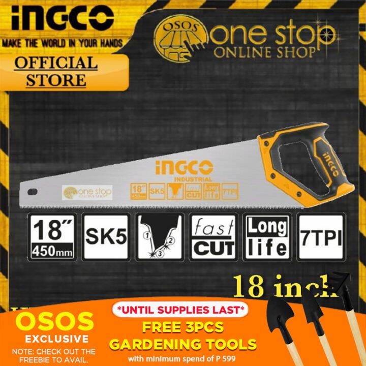 Ingco Hand Saw 18 inch 7TPI HHAS28450 •OSOS• Lazada PH