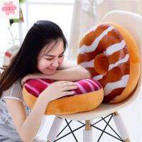 EAURA 40ซม. ฝาครอบหมอนของเล่นหมอนหนุนช็อคโกแลตสำหรับเด็กหมอนของเล่น Boneka Mainan หมอนรุปโดนัทโดนัท Boneka Mainan S ตุ๊กตาหนานุ่มโดนัท Bantal Kursi