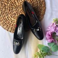 Formal Womens Loafers Work Shoes 5cm D21 Heels 3