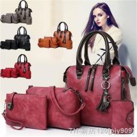 hot【DT】¤◇♗  Luxury Brand Womens Handbags Shoulder Wallets 4 Piece Set Large Capacity Ladies Messenger Leather Tote for